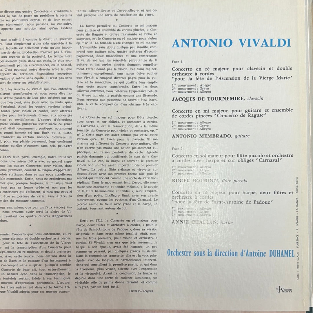 CONCIERTOS CLAVECIN, GUITARRA, FLAUTA Antonio Vivaldi
