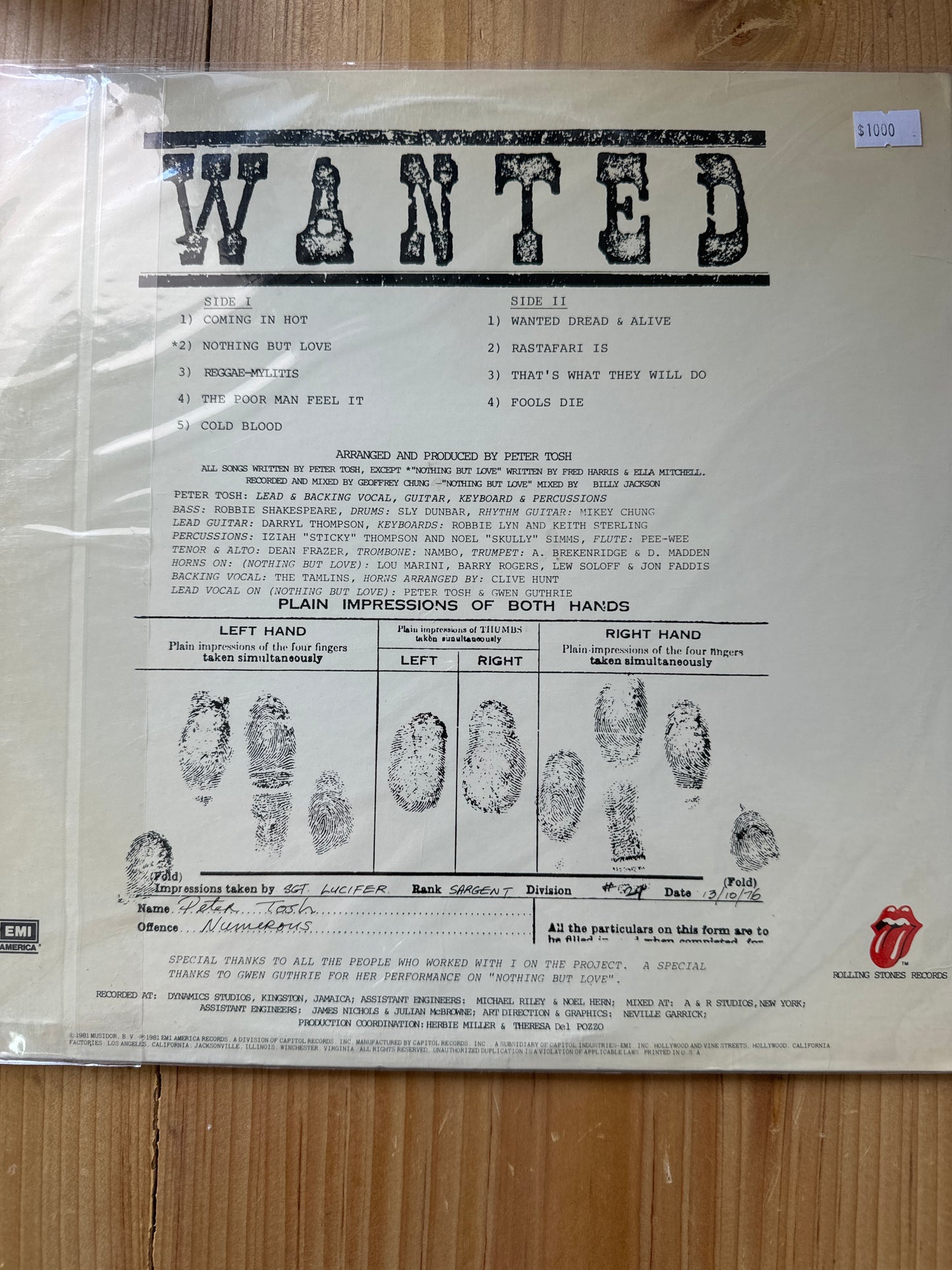 WANTED Peter Tosh