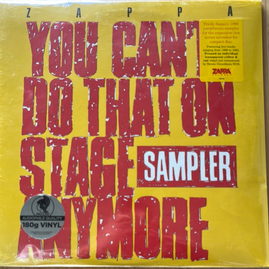 YOU CANT DO THAT ON STAGE ANYMORR SAMPLER Frank Zappa